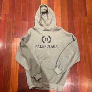 Balenciaga Gray Double-B Hoodie
